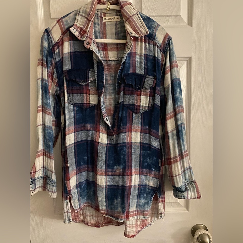 Blank NYC Plaid women’s shirt